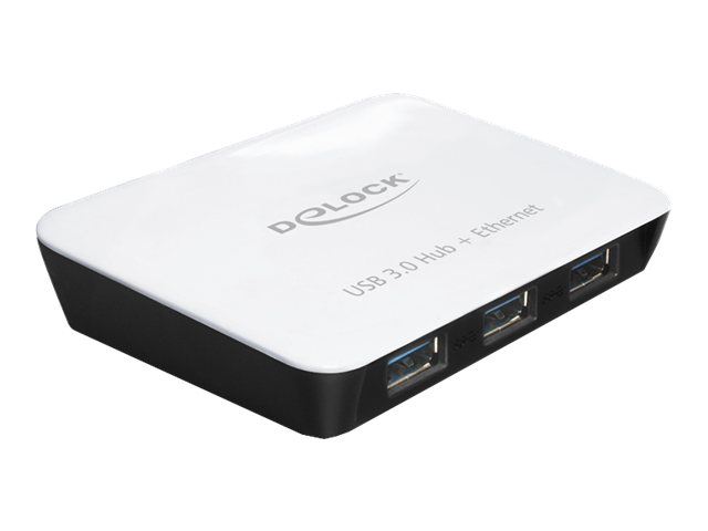 Delock USB 3.0 Hub 3 Port + 1 Port Gigabit LAN