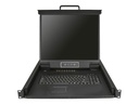 StarTech.com StarTech 16 Port Rack KVM Konsole mit 1,8 m Kabeln - US Tastatur(QWERTY), Integrierter KVM Switch mit 19" LCD Monitor - 1HE LCD KVM Konsole - OSD KVM - 50.000 MTBF - USB + VGA(RKCONS1916K) - KVM-Konsole mit KVM-Switch - 16 Anschlüsse - PS/2, USB - US - 48.3 cm (19")