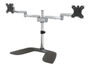 StarTech.com Monitorhalterung für zwei Monitore - Ergonomisches Monitorstand für VESA Bildschirme bis zu 32" und 8 kg  - Freistehende gelenkige Bildschirmhalterung - Höhenverstellbar (ARMDUALSS)