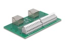 Delock Netzwerkadapter - RJ-50 (W) zu 11-polige Klemmleiste