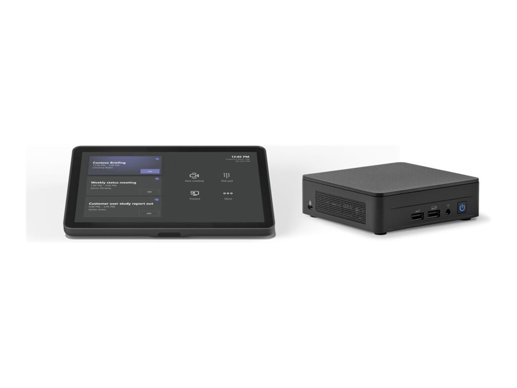 Logitech BASE Microsoft Teams Rooms (no AV) with Tap + ASUS NUC - Microsoft Teams Raumsystem (Logitech Tap, Mini-PC, Logitech PC Mount)