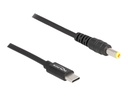 Delock Stromkabel - USB-C (M) zu Gleichstromstecker 5,5 x 2,5 mm (M)