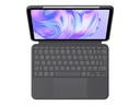 Logitech Combo Touch - Tastatur und Foliohülle - mit Trackpad - hinterleuchtet - Apple Smart connector - QWERTZ - Deutsch - Graphite - für Apple 11-inch iPad Pro (M4)