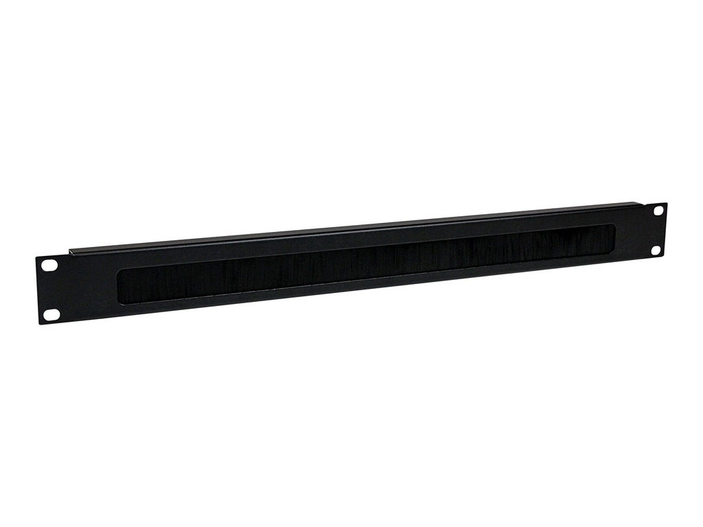 StarTech.com 1 HE Rackblende mit Bürste zur Kabeldurchführung - Kabelführungsplatte für Schaltschrank - Schwarz - 1U - 48.3 cm (19")