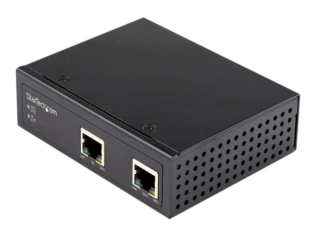StarTech.com Industrial Power over Ethernet Gigabit Extender mit einem Port - 60 W 802.3bt PoE / PoE + / PoE ++ - 100 m - Gigabit PoE Repeater - IP-30 - -40&deg;C bis 75&deg;C (POEEXT1G60W)"
