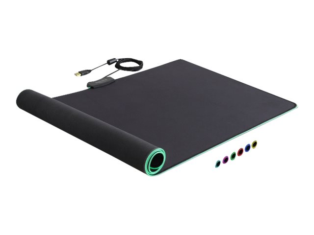 Delock Beleuchtetes Mousepad - Schwarz