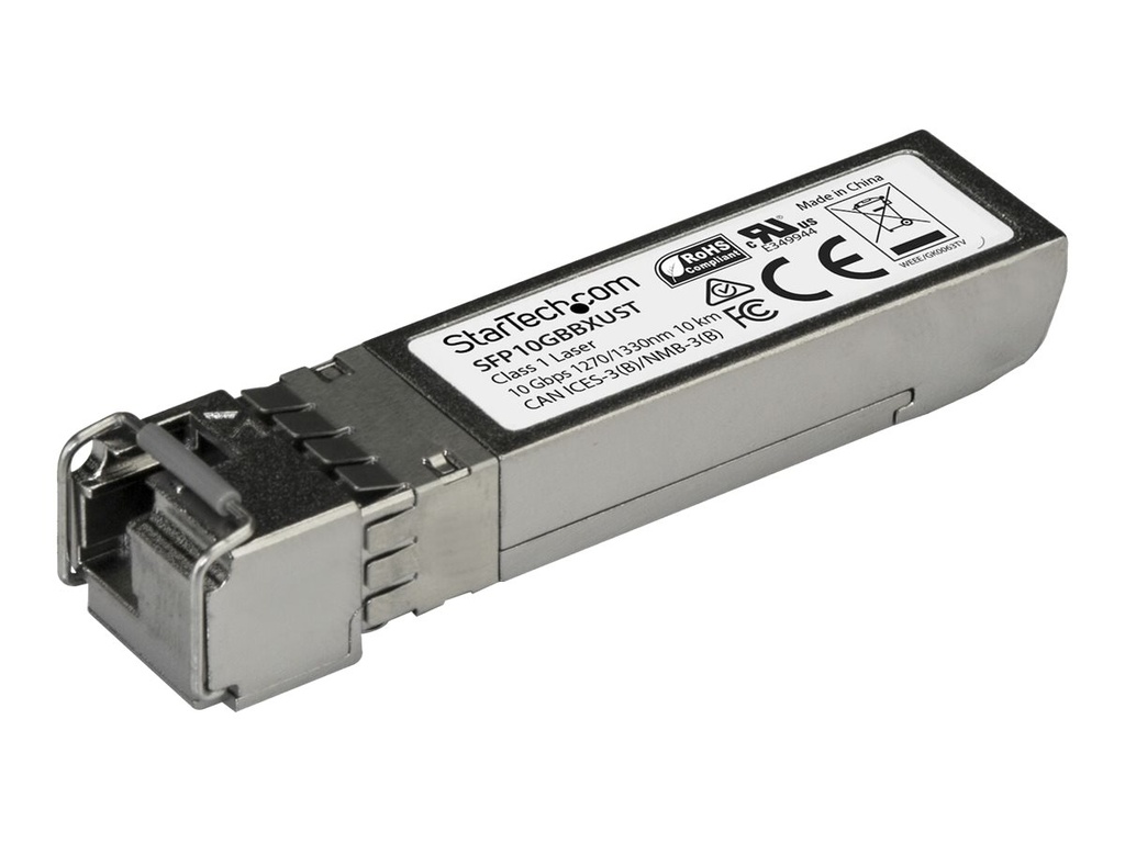 StarTech.com SFP-10GB-BX-D-STA-ST Transceiver Modul (Cisco SFP-10GB-BX-D-STA kompatibel, SFP+, 10 Gbit/s, 10 km, Single Mode, Mini-GBIC)