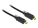 Delock USB-Kabel - 24 pin USB-C (M) schraubbar zu 24 pin USB-C (M)