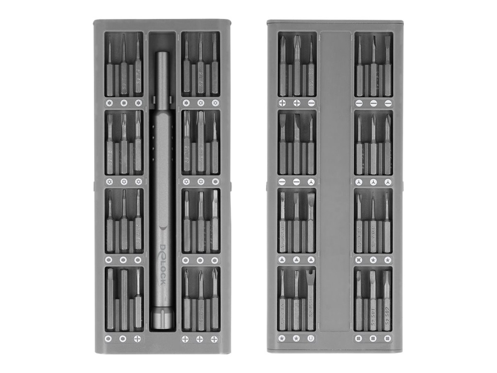 Delock Präzisions-Schraubendreher-Griff mit Bitsatz