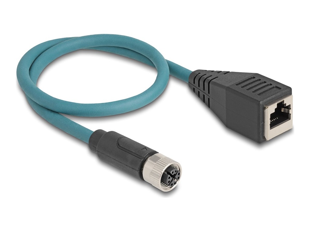 Delock Netzwerkkabel - 8-polig M12 (W) zu RJ-45 (W)