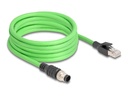 Delock Netzwerkkabel - 8-polig M12 (M) zu RJ-45 (M)