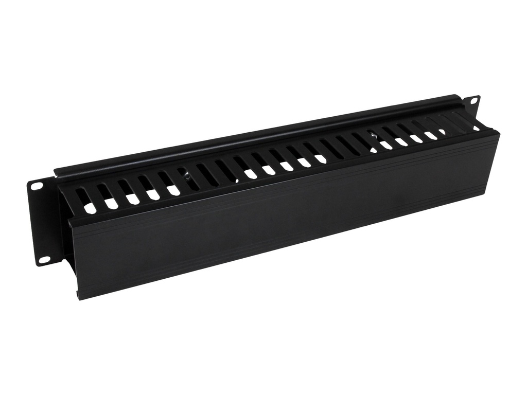 StarTech.com 2 HE 19 Rangierpanel / Kabelordner Kabelmanagement mit Abdeckung - Server Finger Kabelkanal - Kabelführungsplatte für Schaltschrank - Schwarz - 2U - 48.3 cm (19")
