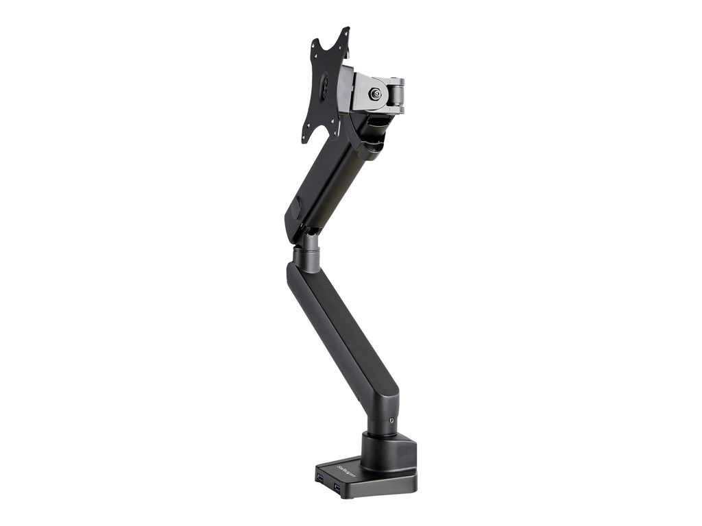 StarTech.com Monitorarm - pass through USB 3.0 Ports- VESA 75x75 100x100 - Befestigungskit (Gelenkarm, Spannbefestigung für Tisch, Kabeldurchführungsklemme)