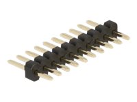 Delock Stiftleiste (10 Stifte, Abstand 1,27 mm) - Schwarz (Packung mit 5)