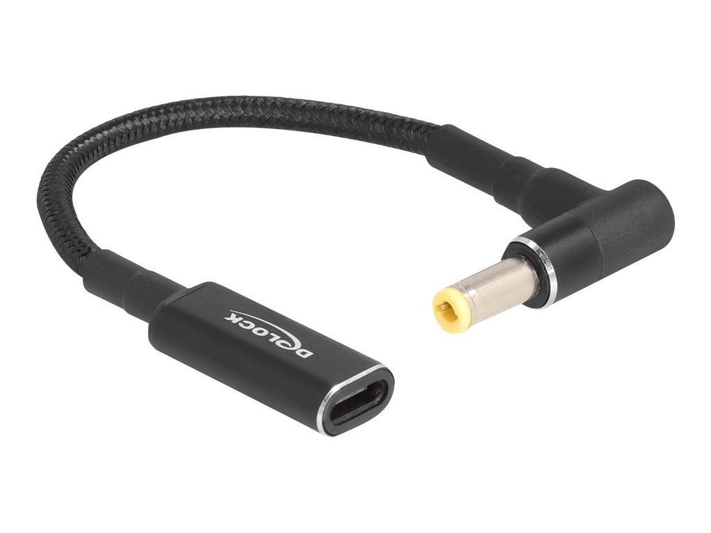 Delock Netzteil - USB-C (W) zu Gleichstromstecker 5,5 x 2,5 mm (M)
