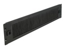 Delock Kabelabdeckung mit Bürsten - Rack montierbar - Schwarz - 2U - 48.3 cm (19")
