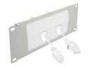 Delock Kabelführungspanel mit Bürste - Grau - 2U - 25.4 cm (10")