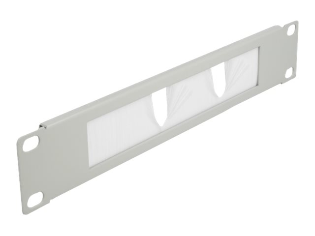 Delock Kabelführungspanel mit Bürste - Grau - 1U - 25.4 cm (10")