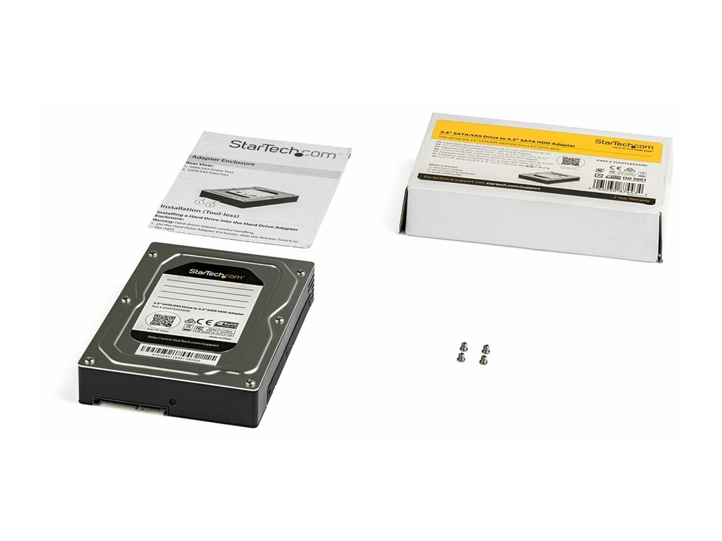 StarTech.com 2,5" auf 3,5" Festplatten Adapter - für SATA und SAS SSDs/ HDDs - 2,5 Zoll Festplattenadapter - Speichergehäuse - 2.5" (6.4 cm)