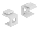 Delock Modulare Eingabe (leer) - weiß - 1 Anschluss (Packung mit 4)