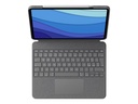 Logitech Combo Touch - Tastatur und Foliohülle - mit Trackpad - hintergrundbeleuchtet - Apple Smart connector - QWERTZ - Deutsch - Sand - für Apple 11-inch iPad Pro (1. Generation, 2. Generation, 3. Generation)
