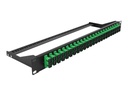Delock Patch Panel - Rack montierbar - SC Duplex SM X 24 - Schwarz, grün - 1U - 48.3 cm (19")