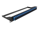 Delock Patch Panel - Rack montierbar - SC Duplex SM X 24 - Schwarz, Blau - 1U - 48.3 cm (19")
