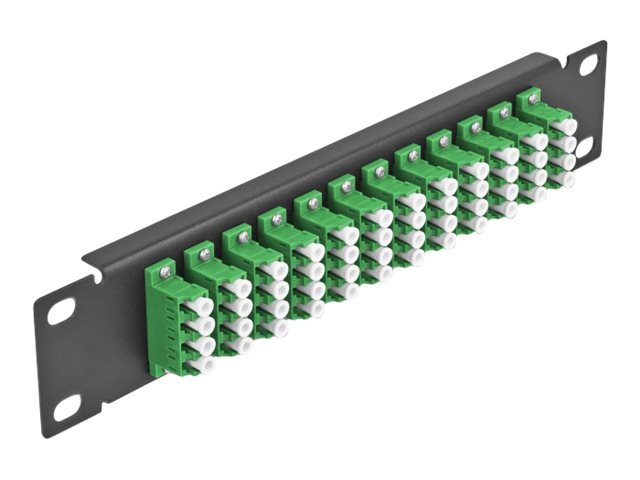 Delock Patch Panel - LC SM X 48 - Schwarz - 1U - 25.4 cm (10")