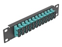 Delock Patch Panel - SC MM X 12 - Schwarz - 1U - 25.4 cm (10")