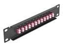 Delock Patch Panel - LC Duplex MM X 12 - Schwarz - 1U - 25.4 cm (10")
