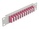 Delock Patch Panel - Rack montierbar - LC x 12 - Grau - 1U - 25.4 cm (10")