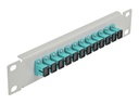 Delock Patch Panel - SC MM X 12 - Grau - 1U - 25.4 cm (10")