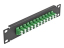 Delock Patch Panel - LC Duplex SM X 12 - Schwarz - 1U - 25.4 cm (10")