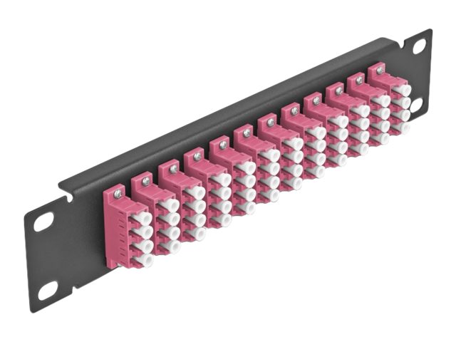 Delock Patch Panel - LC MM X 48 - Schwarz - 1U - 25.4 cm (10")