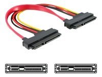 Delock SATA-Kabel - SATA Combo (W) zu SATA Combo (W)