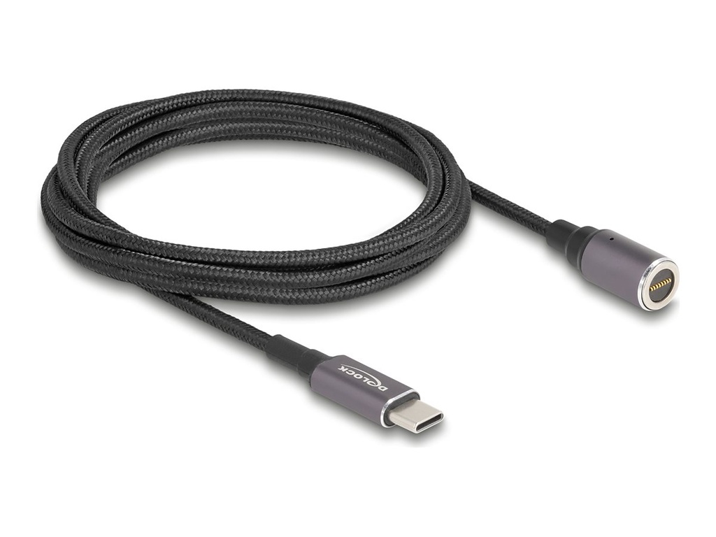 Delock Stromkabel - 24 pin USB-C (M) zu 8-poliger Steckverbinder magnetisch - 20 V - 3 A - 1.8 m - USB-C Power Delivery (60 W)