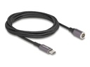 Delock Stromkabel - 24 pin USB-C (M) zu 8-poliger Steckverbinder magnetisch - 20 V - 3 A - 1.8 m - USB-C Power Delivery (60 W)