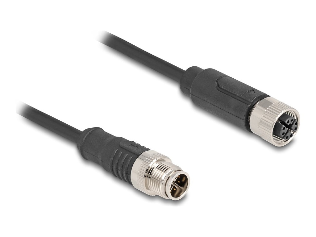 Delock Netzwerkverlängerungskabel - 8 pin M12-X (M)