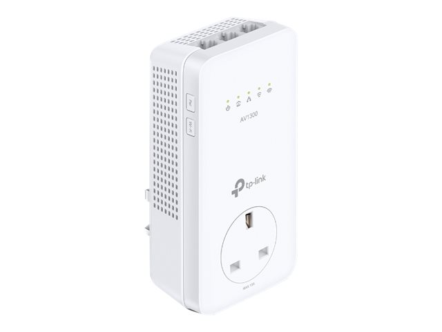 TP-LINK AV1300 Gigabit Passthrough Powerline ac WLAN Extender - 300 Mbit/s - IEEE 802.11n - IEEE 802.11a - IEEE 802.11ac - IEEE 802.11b - IEEE 802.11g - Type E/F - Gigabit Ethernet - 10,100,1000 Mbit/s - Wi-Fi 5 (802.11ac)