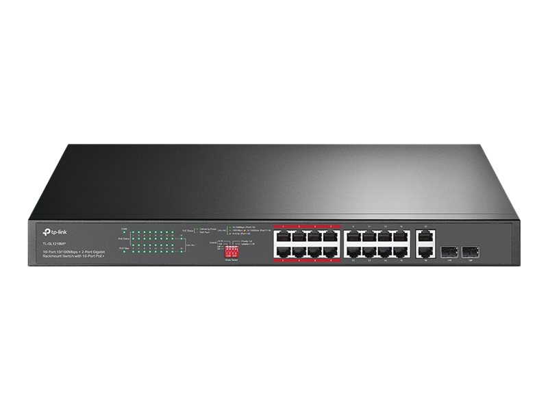 TP-LINK TL-SL1218MP V5 - Switch - unmanaged - 16 x 10/100 (PoE+)