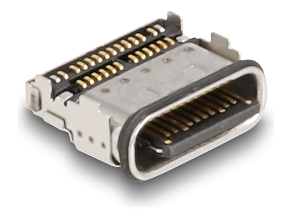 Delock Strom-/Datenanschluss - USB-C (W) gelötet - 100 V - 5 A - wasserdicht (Packung mit 10)