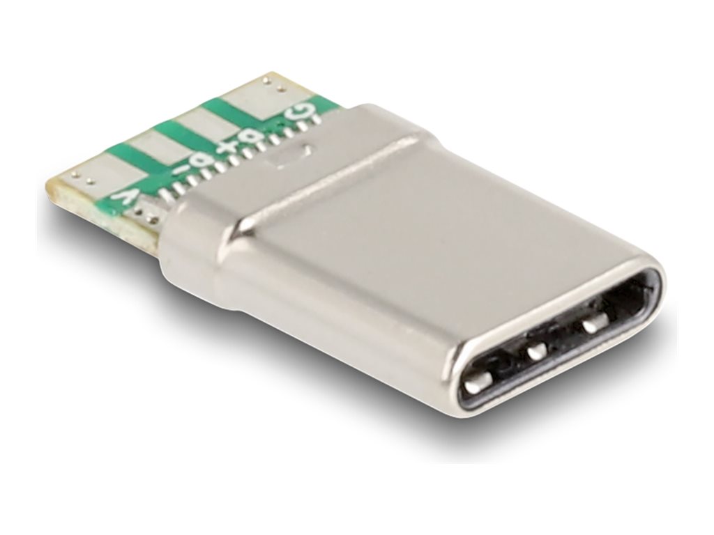 Delock USB-C-Anschluss - USB-C (M) - USB 2.0 - 100 V - 5 A (Packung mit 10)