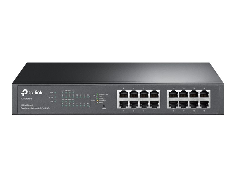 TP-LINK TL-SG1016PE - Switch - Smart - 8 x 10/100/1000 (PoE+)