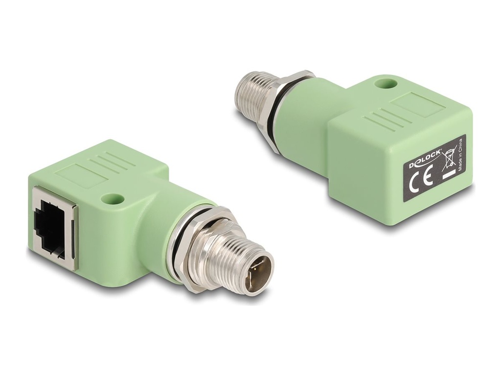Delock Netzwerkadapter - 8 pin M12-X (M) mit Gewinde zu RJ-45 (W)