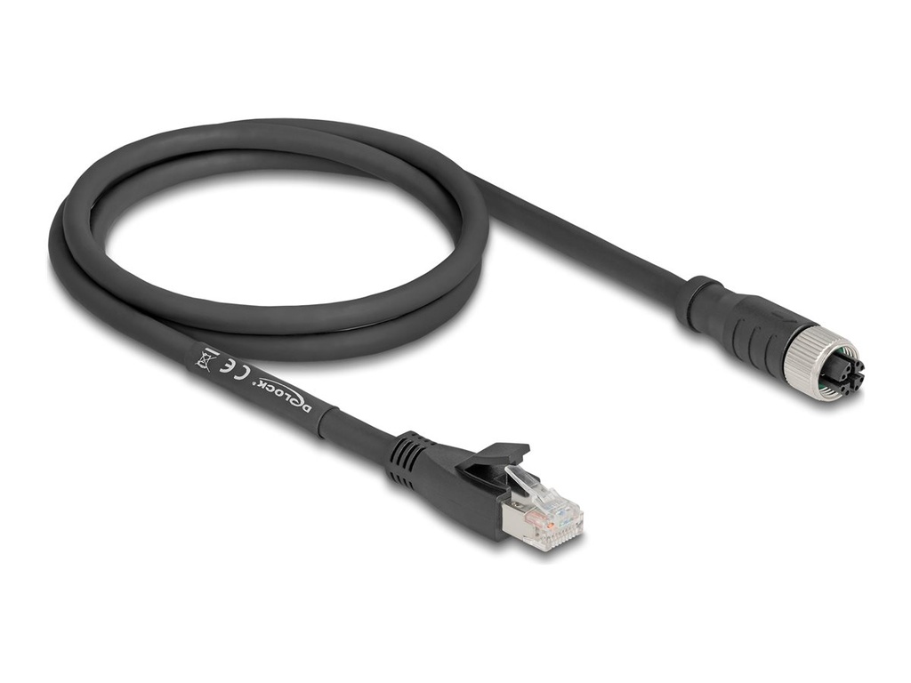 Delock Netzwerkadapterkabel - 8 pin M12-X (W)