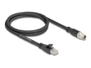 Delock Netzwerkkabel - 8 pin M12-X (W) zu RJ-45 (W)