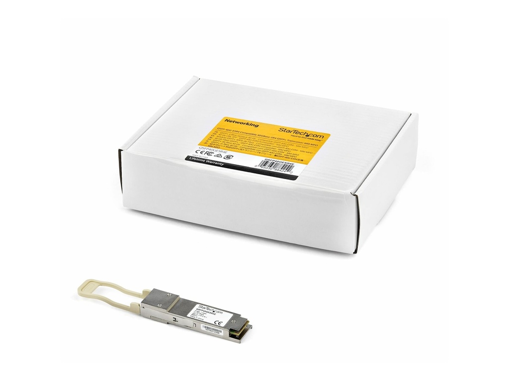 StarTech.com 10319-ST Transceiver Modul (QSFP Module, 40GBase-SR4 Extreme Networks kompatibel, Glasfaser, 850nm, MPO Multimode mit DDM)