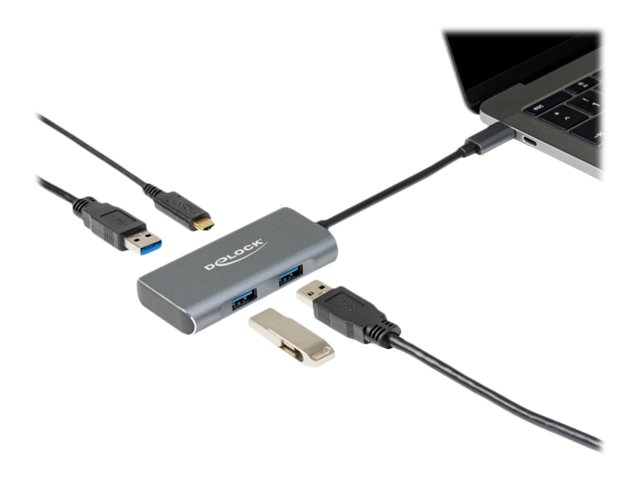 Delock Hub - 3 x USB 3.2 Gen 2 + 1 x USB-C