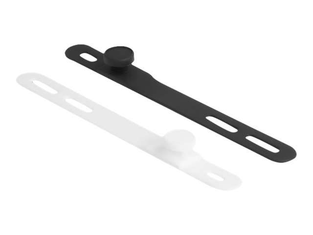 Delock Kabelbinder - flexibel wiederverwendbar - 11.8 cm - Schwarz, weiß (Packung mit 10)