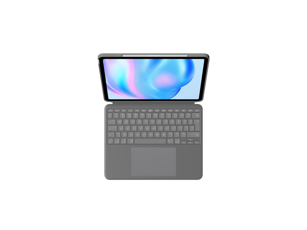 Logitech Combo Touch - Tastatur und Foliohülle - mit Trackpad - hintergrundbeleuchtet - Apple Smart connector - QWERTY - GB - Oxford Gray - für Apple 13-inch iPad Air (M2, M3)